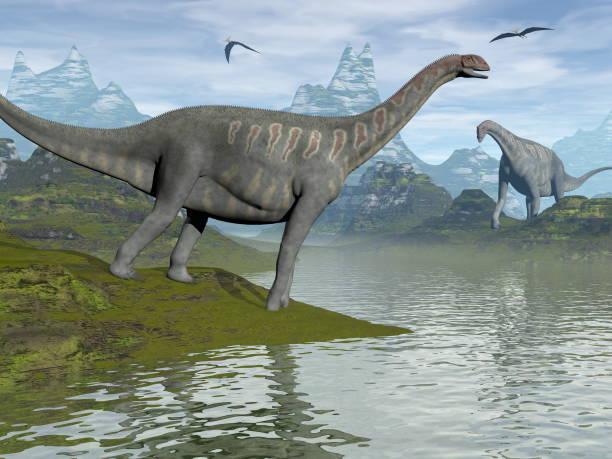 istock Jobaria dinosaurs - 3D render 1439191517