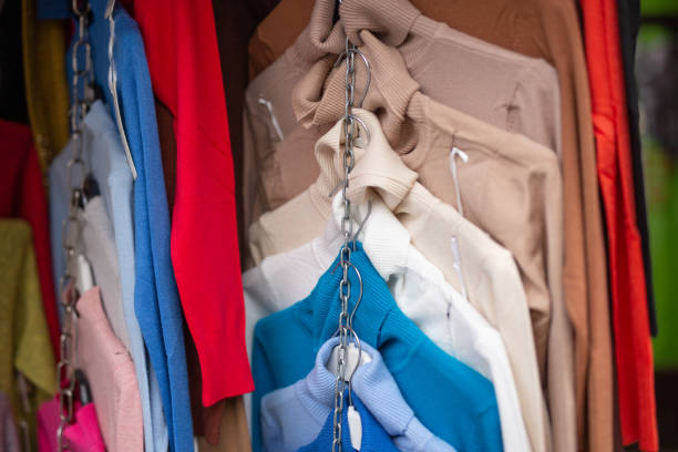 istock Women's  Clothes on Hangers 1439191833