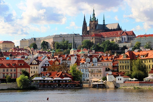 République Tchèque- Prague - vue depuis le pont Charles sur le quartier historique de Mala Strana