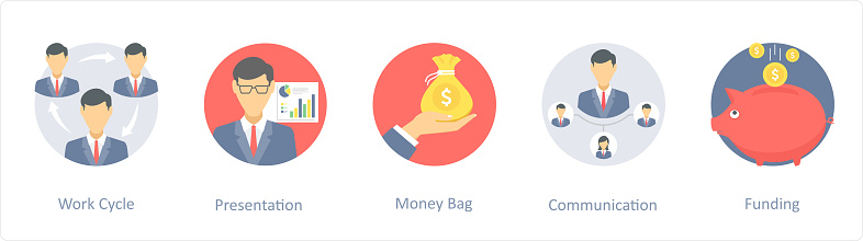 Work Cycle Keyframes Work Cycle Presentation Stock Illustration - Download Image Now ...