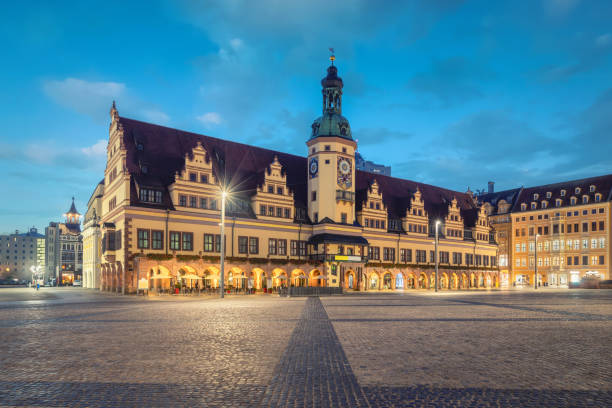 Historic Town Hall in Leipzig, Germany stock photo