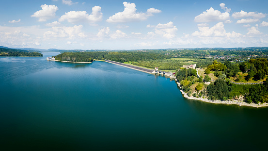 Vacations in Poland - A water dam with a power plant on Lake Dobczyckie in Malopolskie province