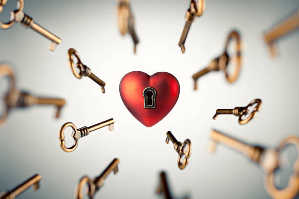 Key to your Heart  key lock stock pictures, royalty-free photos & images