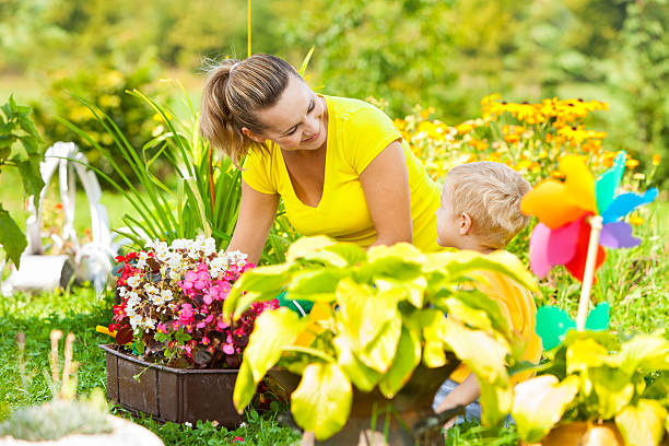 istock Mother And Son Gardening 143920176