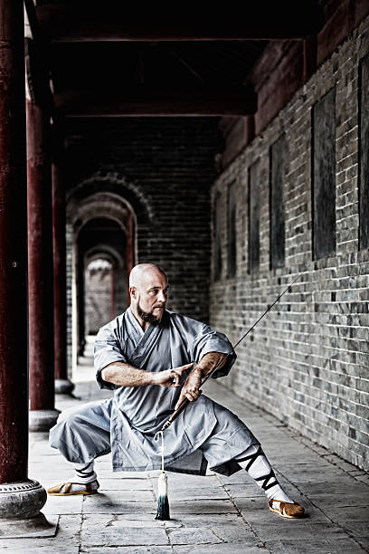 shaolin monaco - shaolin warrior monk foto e immagini stock