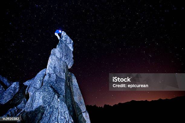 Rock Climbing At Night In Argentina Stock Photo - Download Image Now - Boulder - Rock, Climbing, Night