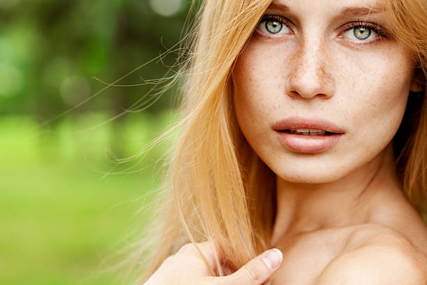 1,349 Portrait Of A Beautiful Blonde Woman With Freckles Outdoors Stock  Photos, Pictures & Royalty-Free Images - iStock