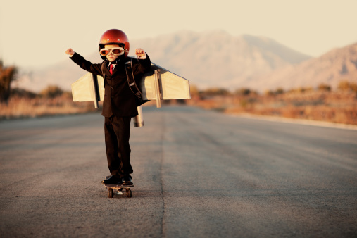 This young boy is ready to rocket your business into the stratosphere. A little ingenuity never hurt anyone.