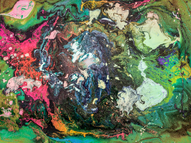 istock Texture created with paint of vibrant and diverse colors that create an ideal chromatic mix for textures and backgrounds and applications in graphic design 1439212285