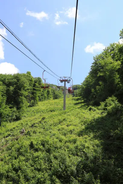 Photo of View of Dakhovskaya cable car in summer