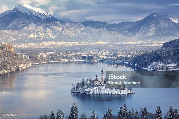 Bled Island Stock Photo - Download Image Now - Slovenia, Lake Bled, Winter