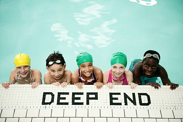 istock Kids swim team at the pool 143921619
