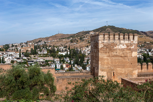 Granada, Spain - October 28, 2022: View of Granada from the Alhambra on October 28, 2022