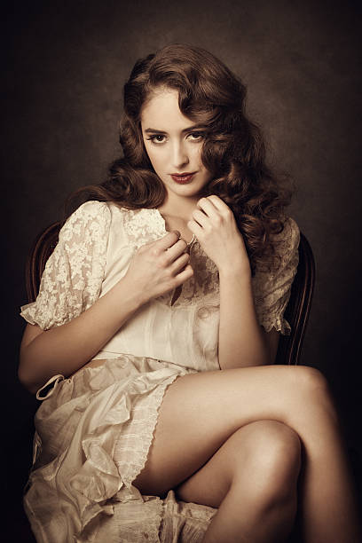 istock vintage beauty flirting 143921790