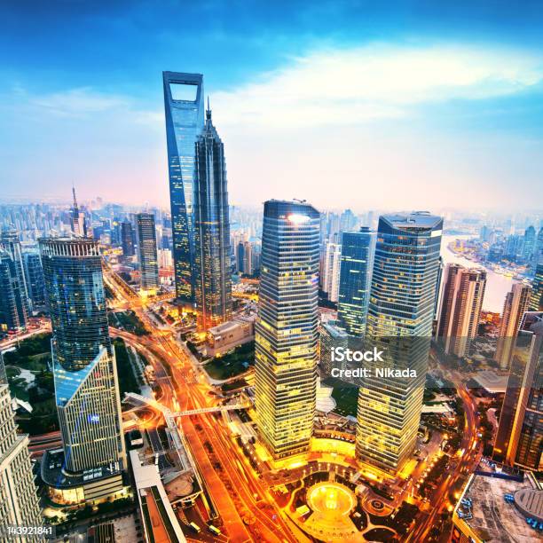 Shanghai Skyscraper Stock Photo - Download Image Now - Apartment, Architecture, Asia
