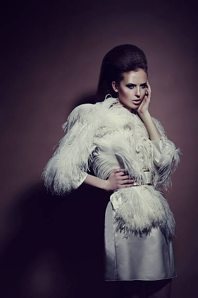 istock Beautiful woman on dark background 143921881