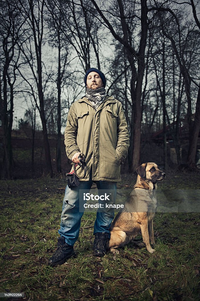Homem e seu cão - Royalty-free Cão Foto de stock