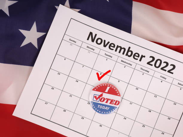 istock I voted. Election day. USA flag. 1439223739