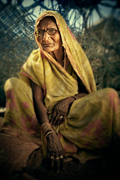 istock Bespectacled, senior Indian woman looking at camera 143922716