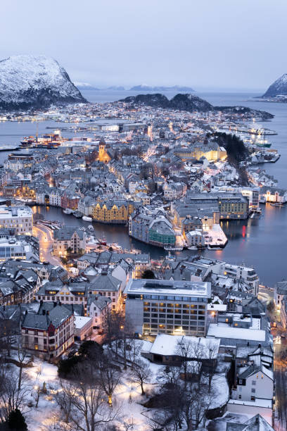 istock Snow in Alesund, Norway 1439227741