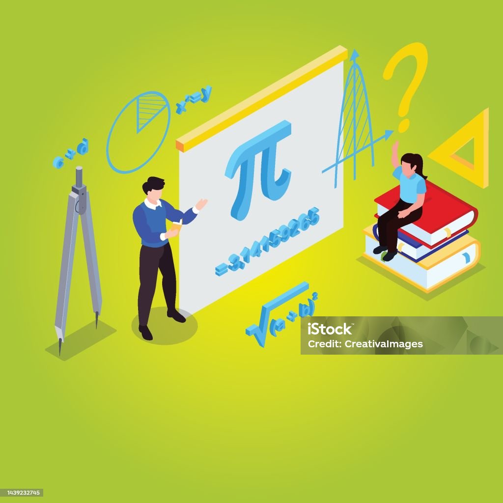 Math Lab Vector Images Math Lab And School Class Isometric 3d Stock Illustration - Download ...