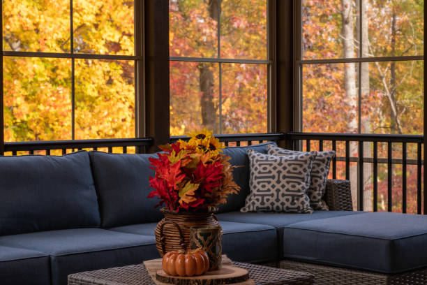 istock Porch Enclosure View in Autumn 1439233219