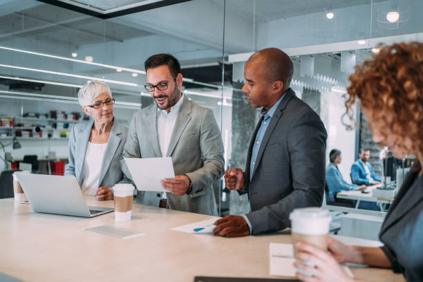 istock Business persons on meeting in the office. 1439235175