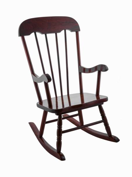 istock Wooden rocking chair isolated on a white background 1439239952