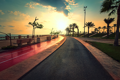 Al khobar Corniche Park Vista de la mañana. City Khobar, Arabia Saudita. photo