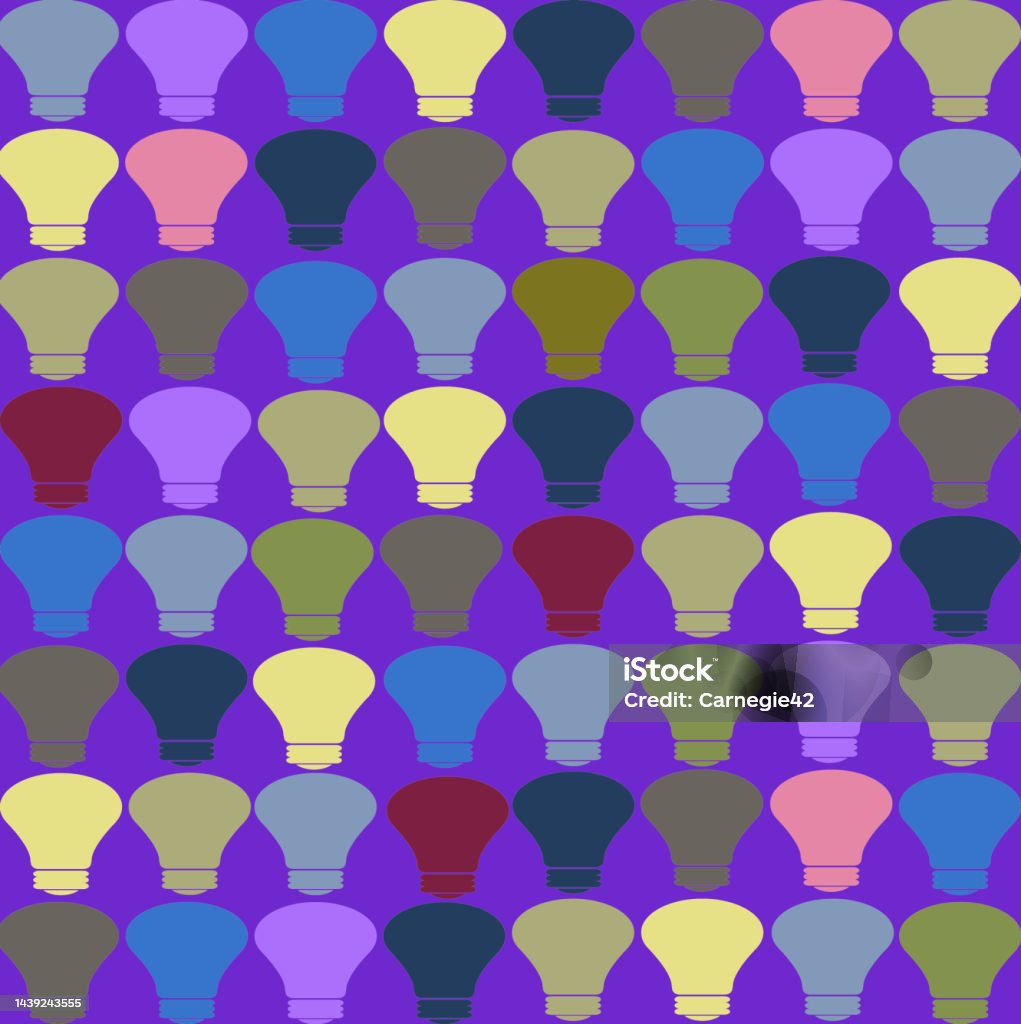 Light Pattern Making Paper Seamless Multicoloured Light Bulb Wrapping Paper Pattern Stock ...