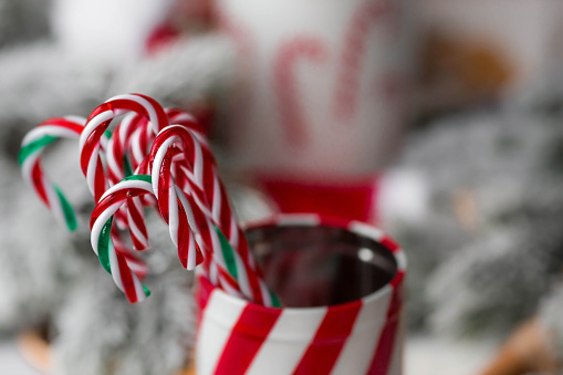 Red and White Peppermint Candy Discs