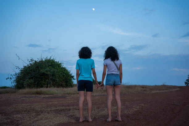 istock Twin sisters at dusk 1439256298