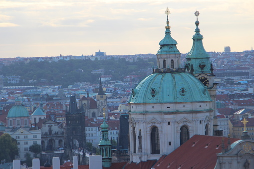 République Tchèque- Prague - vue sur le quartier de Mala Strana et la vieille ville