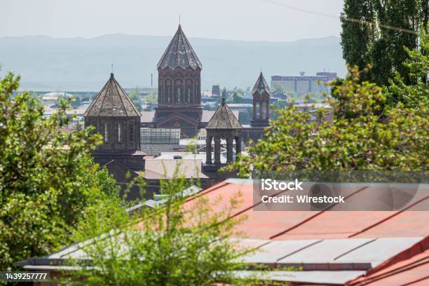 Beautiful Skyline With Historic Churches In The City Of Gyumri Leninakan Armenia Stock Photo - Download Image Now