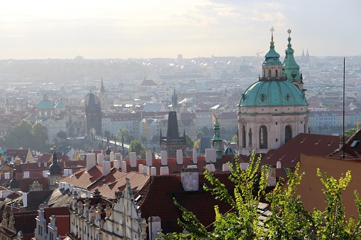 République Tchèque- Prague - vue sur le quartier de Mala Strana et la vieille ville