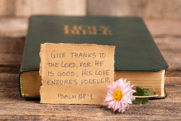 istock Handwritten Bible quote 1439259479