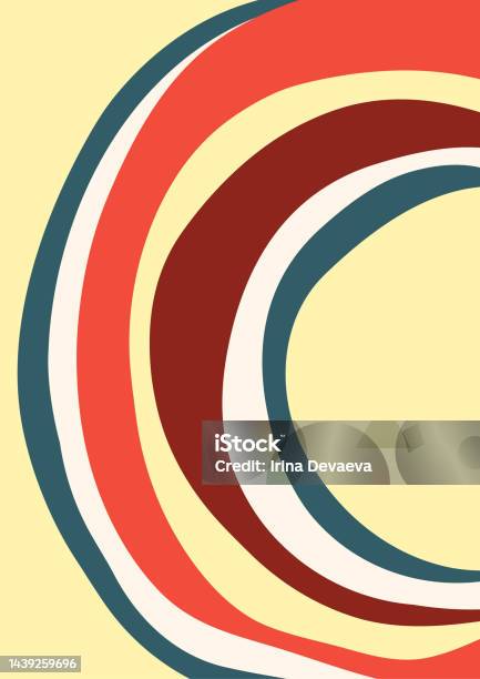 Wave Pattern Round Colored Abstract Wave Round Shapes Design Template Vector Illustration ...