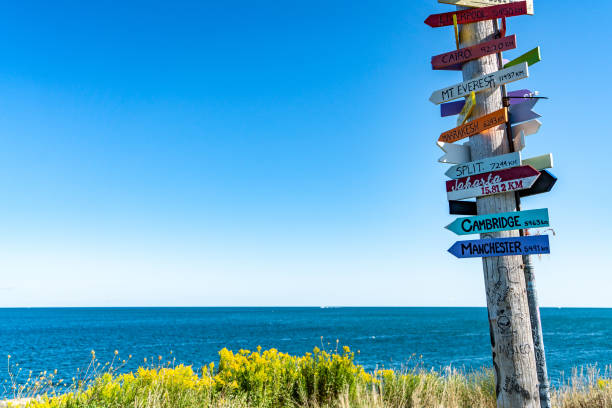 istock Road signs and Direction at Colonel Samuel Smith Park, Etobicoke, Canada 1439261381