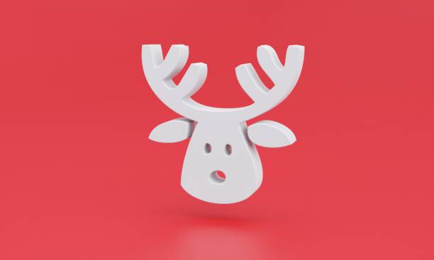 istock White winter icon 3D render isolated on red background. Minimalism concept. 1439262501