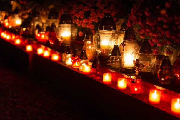 istock Candlelight in row during All Saint's Day 1439264790