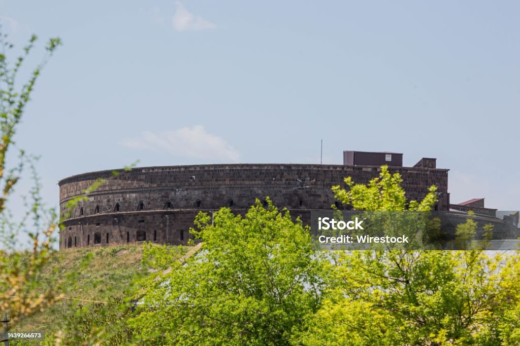 Beautiful shot of the historic Sev Berd Black Fortress in Gyumri, Leninakan, Armenia A beautiful shot of the historic Sev Berd Black Fortress in Gyumri, Leninakan, Armenia Ancient Stock Photo