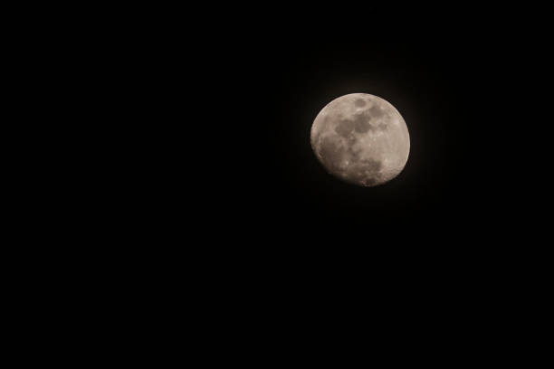 The moon looks almost full in Lhok Nga Aceh Besar on November 5, 2022