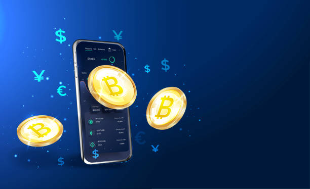 istock Crypto currency, virtual electronic, internet money. Bitcoin currency. Crypto coin with growth chart. International stock exchange. Network bitcoin marketing vector banner. 1439269884