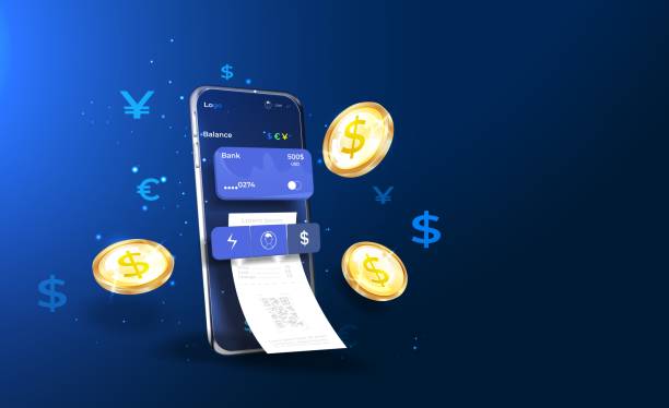 istock An application for online banking. Mobile phone payment with NFC technology and a high level of payment security. Protect the purchase of wireless payment via smartphone. digital payment technologies. 1439270904