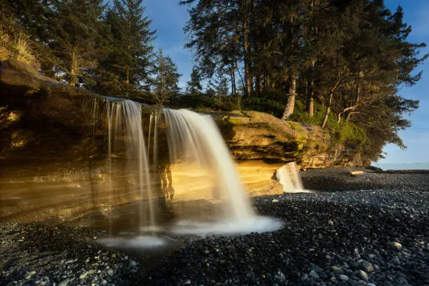 Photo of Sandcut Beach and Waterfalls near Sooke, Vancouver Island, BC