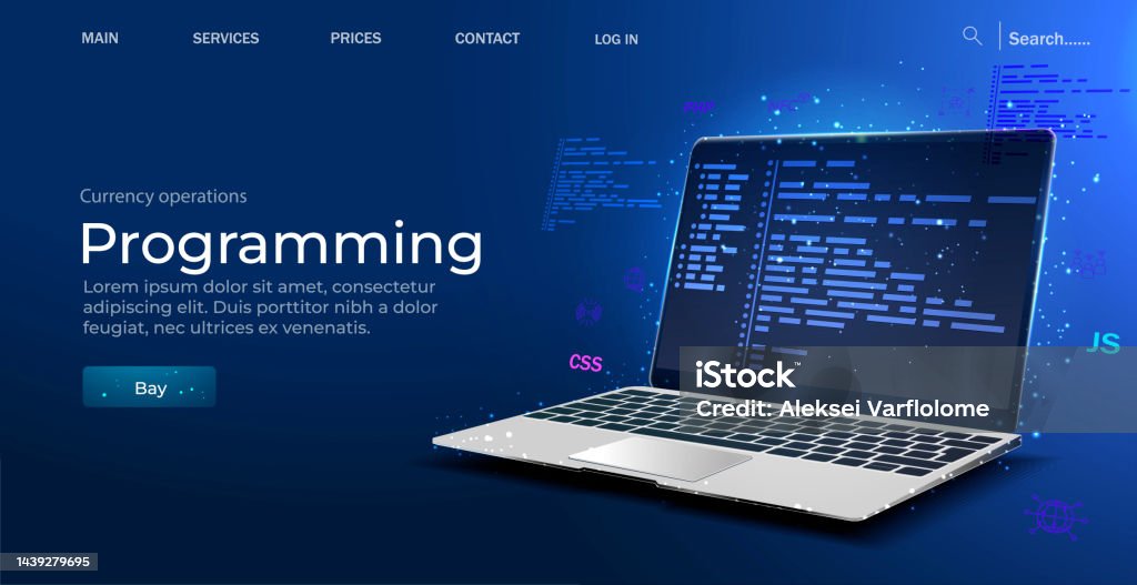 Software Web Development Programming Concept Abstract Programming ...