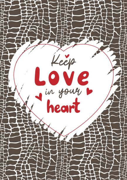 Keep love in your heart. Valentine's day poster or greeting card Keep love in your heart. Valentine's day poster or greeting card. Vector illustration work motivational quotes stock illustrations
