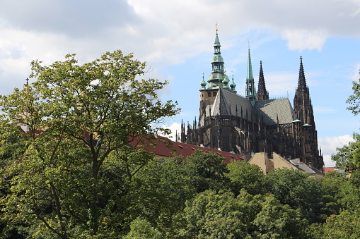 République Tchèque- Prague - Parc Kralovska Zahrada et la cathédrale St-Guy