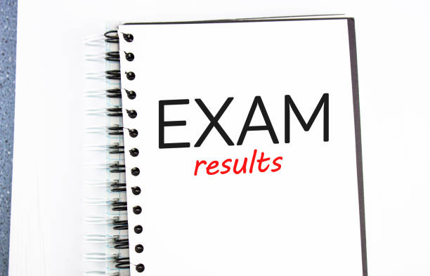 Exam results - text concept on notepad sheet. The exam results - text concept on notepad sheet. school test results stock pictures, royalty-free photos & images