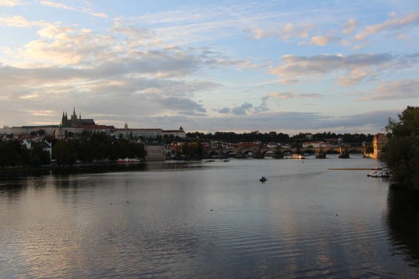 Czech Republic - Prague - Vitava river and Hradcany